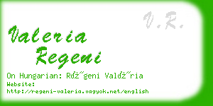valeria regeni business card